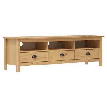 vidaXL Tv-meubel Hill 158x40x47 cm grenenhout honingbruin, Verzenden