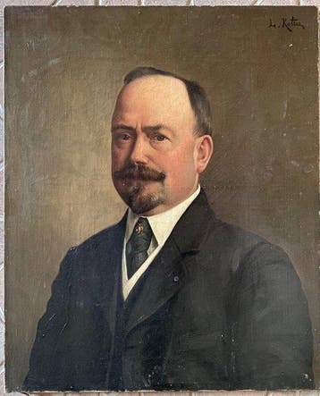 Scuola Francese (XX), firmato L. Retru - Ritratto