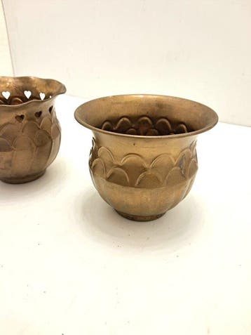 Pot de fleurs (2) - Laiton