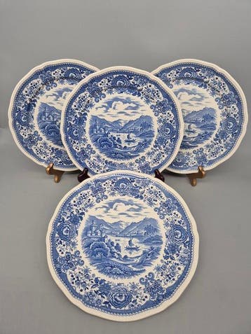 Villeroy & Boch Burgenland – 4 Teller Blau Dekor - Service