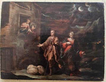 Italiaanse school (XVII) - Episodio Biblico notturno