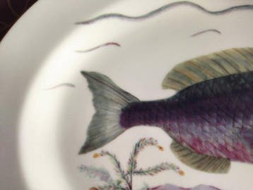 Bord - Assiette de service à poissons - Porselein -