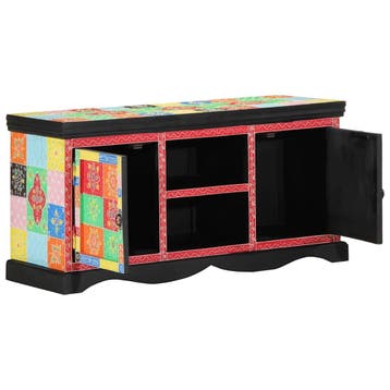 vidaXL TV Kast Multikleur 100 x 35 x 50 cm Massief Mango, Verzenden, Nieuw