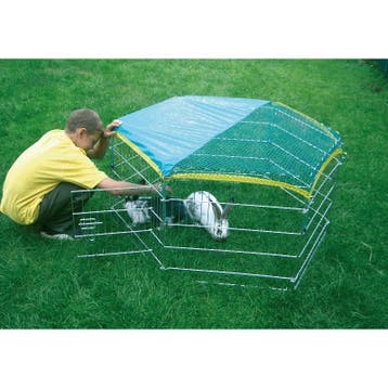 Buitenren, verz., 6 roosters 56,5x56,5 cm, met deur en net -