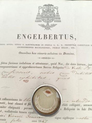 Reliekhouder - Messing - 1800-1850 - Ex Veste - Sint-Andreas