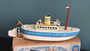 Arnold - Jouet en étain - Us-Zone Germany Boat - 1940-1950 -, Antiquités & Art, Antiquités | Jouets