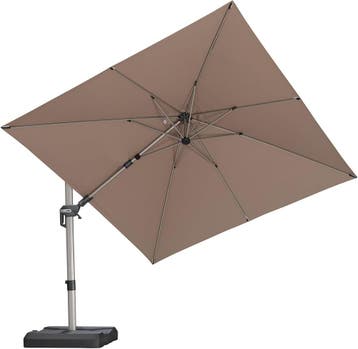 PURPLE LEAF Zweefparasol 300x300cm - Luxueus & 59% kortin..., Tuin en Terras, Gebruikt, Zweefparasol, 3 tot 4 meter, Kantelbaar