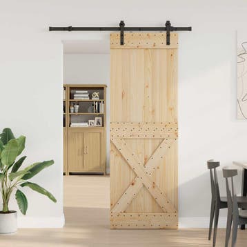 vidaXL Schuifdeur NARVIK 80 x 210 cm (152,5 cm) Naturel en, Verzenden, Nieuw