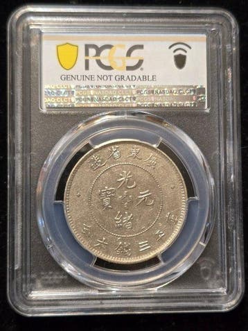 Chine, dynastie Qing. Kwangtung 50 Cents ND 1890-05, Kupin 3, Postzegels en Munten
