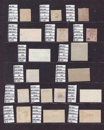 Monde 1850 - Belle collection de timbres du monde entier, à