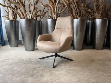 Veiling - Fauteuil Cone -Draaibaar- Microleder - liver