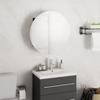vidaXL Badkamerkast met ronde spiegel en LED 40x40x17,5 cm, Verzenden, Nieuw