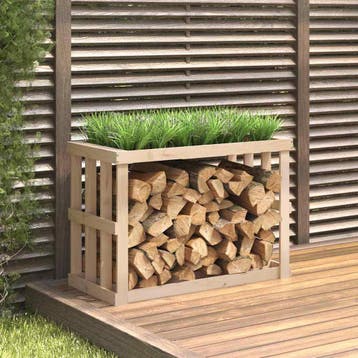 vidaXL Houtblokhouder 108x52x74 cm massief grenenhout, Verzenden