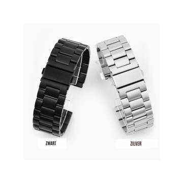 DrPhone ELITE 18MM Metalen RVS Horlogeband - Perfecte, Verzenden, Nieuw