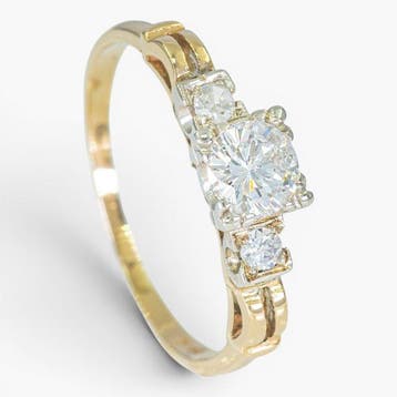 Sans prix de réserve - Bague - 14 carats HRD Antwerp, Or, Handtassen en Accessoires, Nieuw