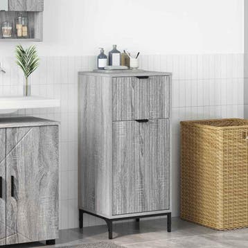 vidaXL Badkamerkast Grijs Sonoma 39,5 x 36 x 88 cm, Verzenden, Nieuw