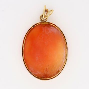 Pendentif - 18 carats Or jaune - Camée