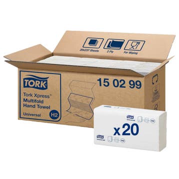 Multifold Handdoeken | Xpress®-Papier (2-Laags) | Wit | 237, Zakelijke goederen, Verzenden, Nieuw in verpakking