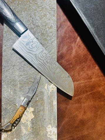 Hekito - Keukenmes - Santoku - Exclusief vintage keukenmes