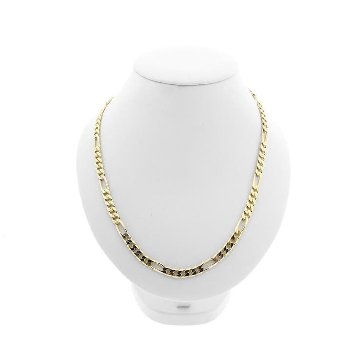 Gouden Figaro schakel ketting | 50 cm, Bijoux, Sacs & Beauté, Colliers, Enlèvement ou Envoi