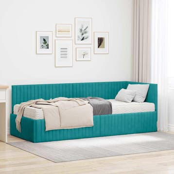 vidaXL Hoekbedframe met Matras met hoofdeinde 2 pcs, Verzenden, Nieuw