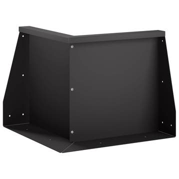 vidaXL Keermuur 50 x 50 x 40 cm Staal Zwart, Tuin en Terras, Verzenden, Nieuw