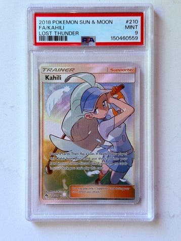 Pokémon - 1 Graded card - Kahili #210 Full art, Foil - PSA 9