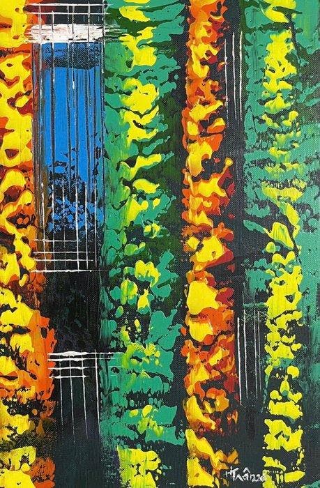 Tran th huyn trân - No Green 40 50 cm  Vendu sans prix, Antiek en Kunst, Kunst | Schilderijen | Modern