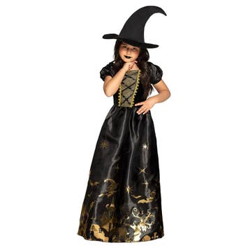 Halloween Heks Kostuum Kind Goud, Verzenden, Nieuw