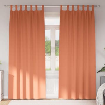 vidaXL Blackout Gordijnen met Ringen 2 st Terracotta 245 x, Verzenden