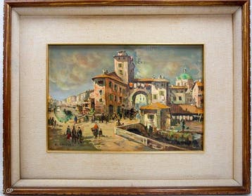 Achille Dovera (1838-1895) - Scorcio della vecchia Porta