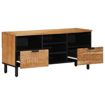 vidaXL TV Kast Solid Acacia Wood 100 x 33,5 x 46 cm, Verzenden, Nieuw