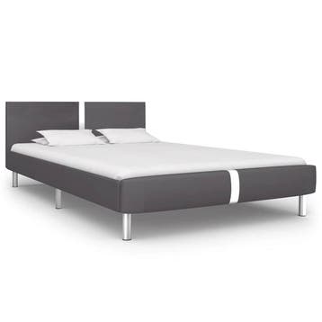 vidaXL Bedframe kunstleer grijs 140x200 cm, Verzenden, Nieuw
