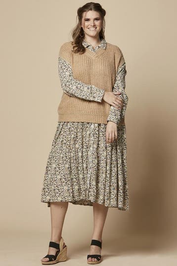 Jurk Mossy Zhenzi rucheS=42-44Maat 42/44 (L), Kleding | Dames, Verzenden, Nieuw, Maat 42/44 (L), Overige kleuren