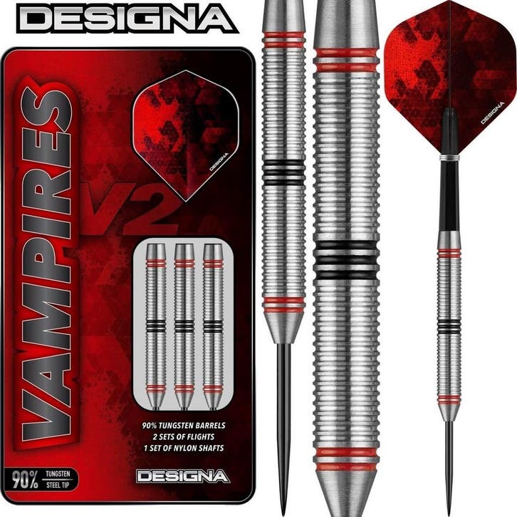 Designa Vampire 90% M4 - Fine Ringed - 26 gram (Dart Pijlen), Sport en Fitness, Darts, Pijlen, Nieuw, Ophalen of Verzenden