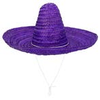 Paarse Sombrero 49cm, Hobby en Vrije tijd, Feestartikelen, Verzenden, Nieuw
