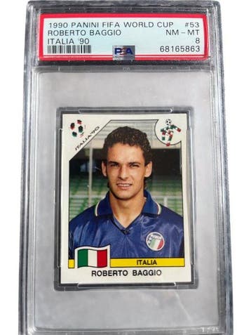 1990 Panini Italia 90 Roberto Baggio 53 Graded card - PSA 8, Collections
