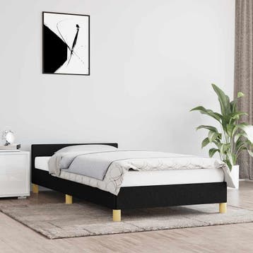 vidaXL Bedframe met hoofdeinde zonder matras 90x190 cm stof, Verzenden