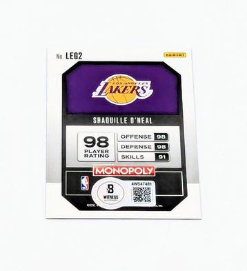 2024/25 Panini NBA Shaquille ONeal Signed Prizm Monopoly -, Nieuw
