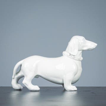 sculptuur, Fraaie Teckel - 210 mm - Hars - 2022