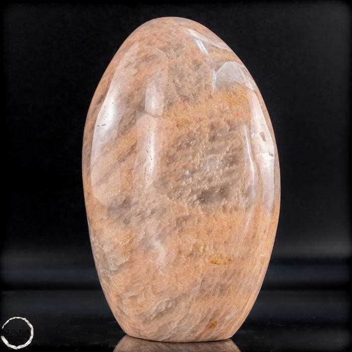 Exclusieve perzik-maansteen vrijvorm – Warmte, harmonie en, Verzamelen, Mineralen en Fossielen