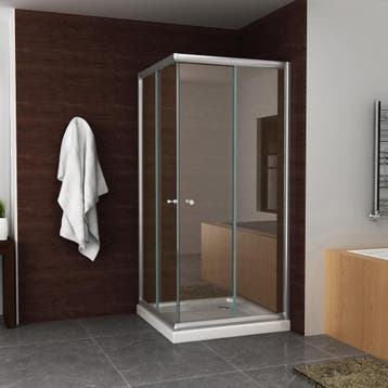 BWS Eco Hoekinstap Douchecabine 90x90x190 cm 5mm Helder Glas, Ophalen of Verzenden, Nieuw, Chroom, Overige typen