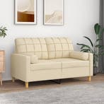 vidaXL Sierkussens 2 st 15x50 cm stof crèmekleurig, Huis en Inrichting, Woonaccessoires | Kussens, Verzenden, Nieuw