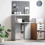 vidaXL Bureau Beton Grijs 71.5 x 31.5 x 106.5 cm Bewerkt, Verzenden, Nieuw