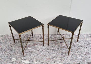 Paar Franse Bijzettafels - end tables - in de stijl van