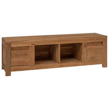 vidaXL TV Kast 110 x 30 x 35 cm Naturel Massief Teakhout, Verzenden, Nieuw