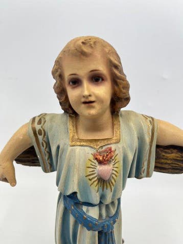 Escuela Olot - sculptuur, Niño Jesús - 28 cm - houtpasta