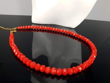 Natuurlijke facetkoraal - Ketting