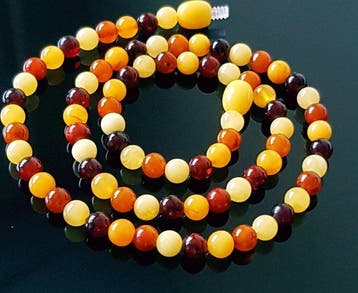Ambre Collier rare en ambre baltique pour femmes, hommes et