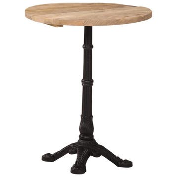 vidaXL Bistrotafel Ø 60x76 cm ruw mangohout, Verzenden